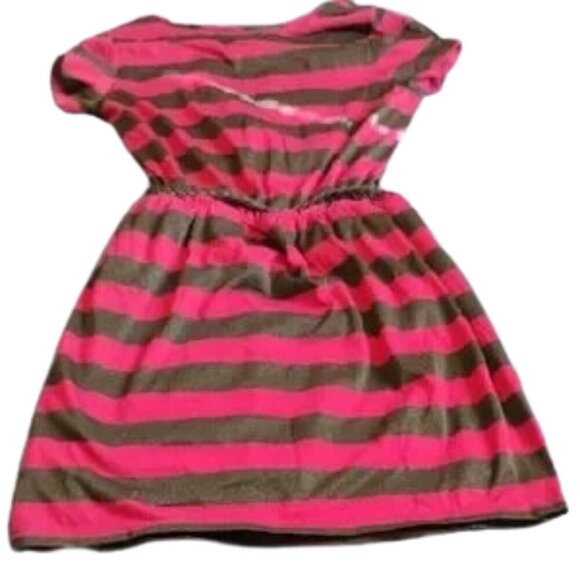 🚨5 For $25🚨 City Triangles Pink and Black Striped Mini Dress - Picture 3 of 3
